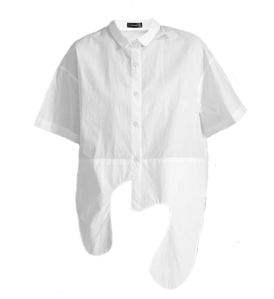 digneディニュpoplin shirt Curved Hem Poplin Shirt | DIGS