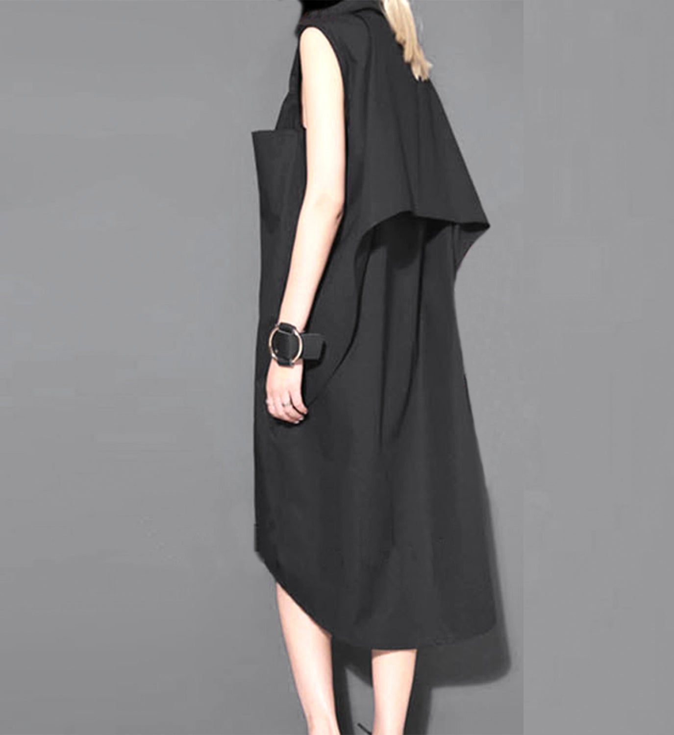 cape shirt dress Mustard Cape Shirt Dress with Belt Detail