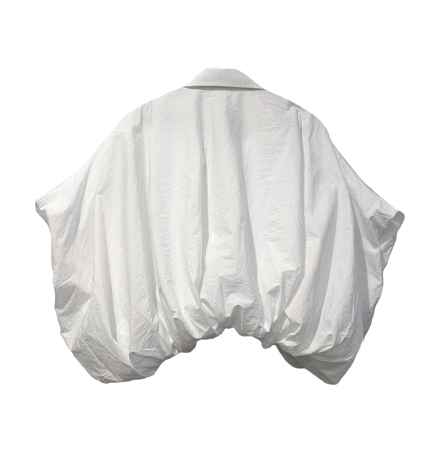 Balloon Cropped Poplin Shirt