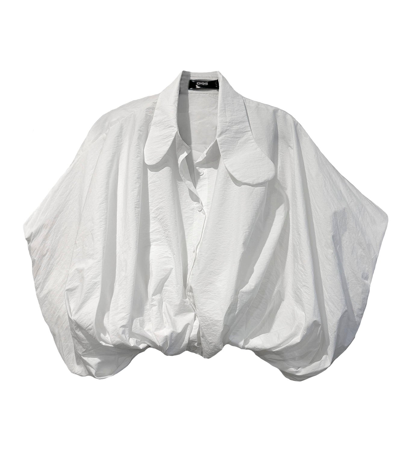 Balloon Cropped Poplin Shirt