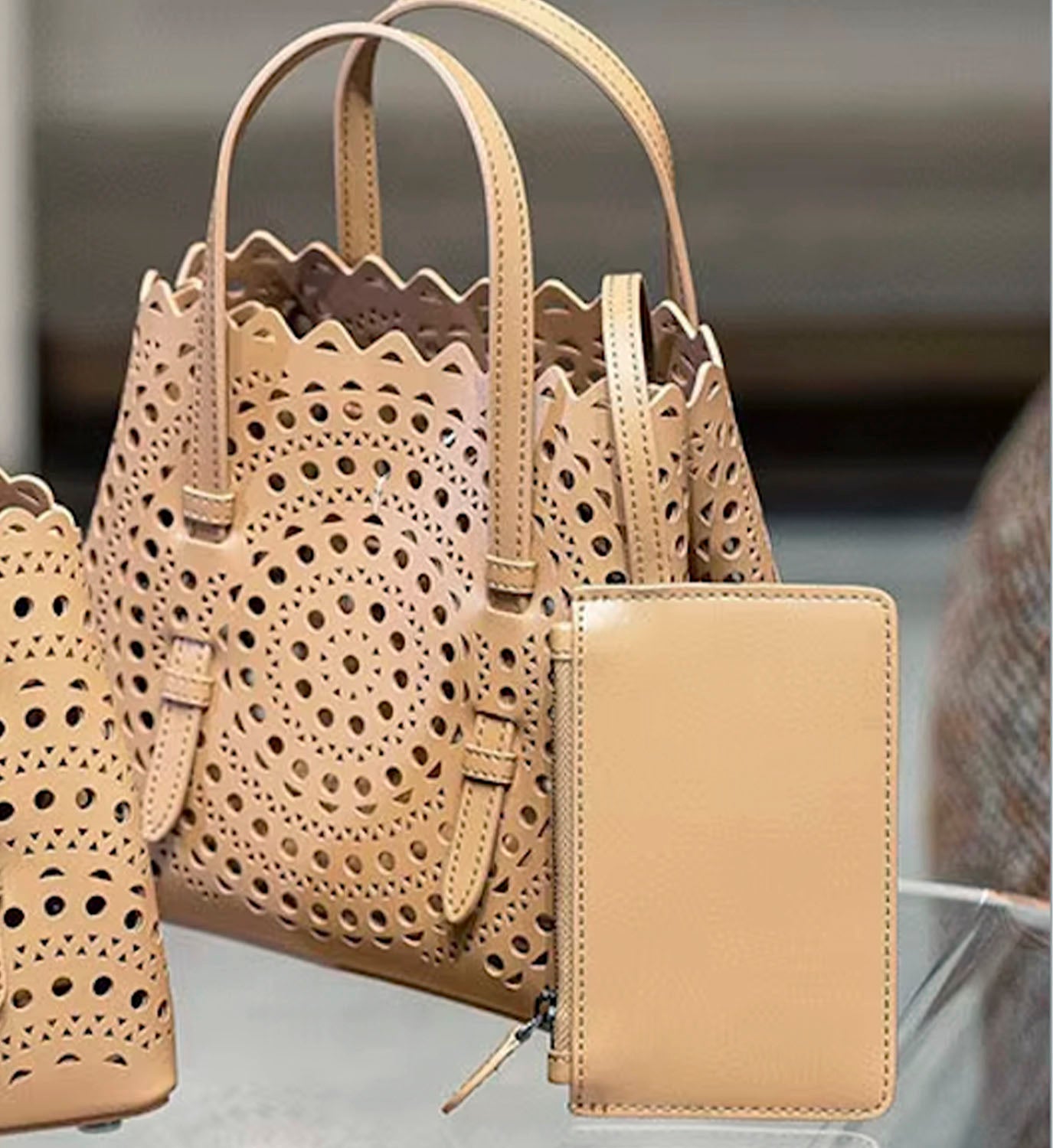 Cut Out Leather Bag 25cm