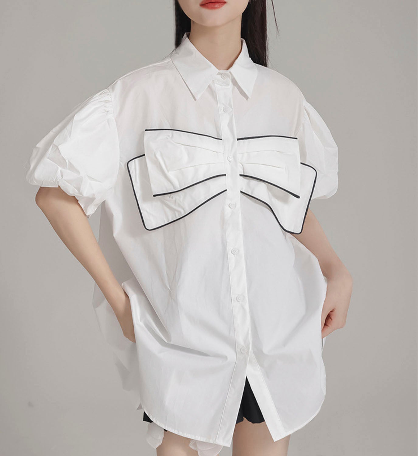 Bow Poplin Shirt