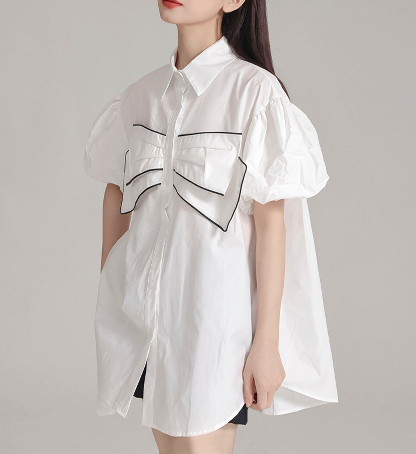 Bow Poplin Shirt