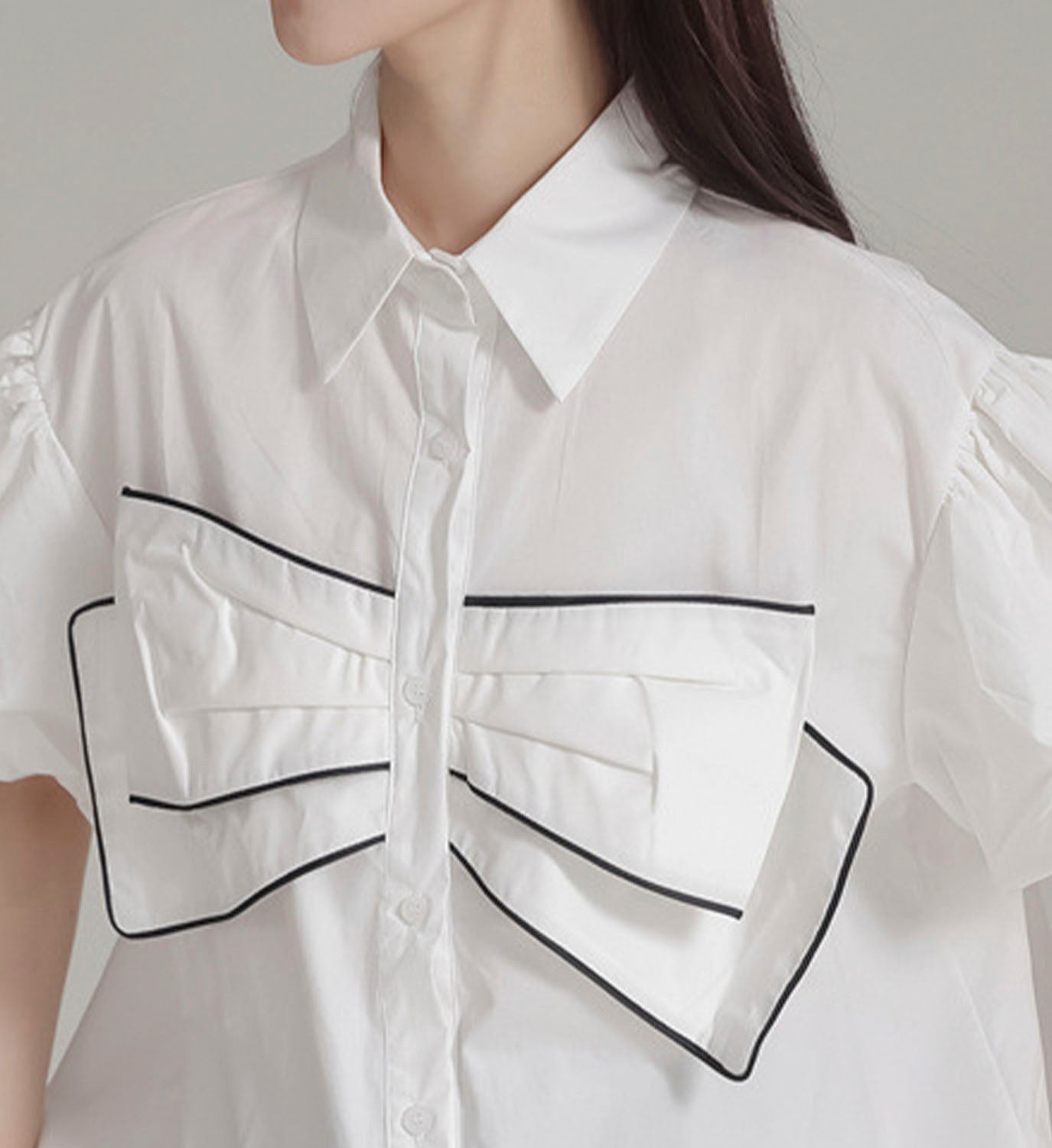 Bow Poplin Shirt