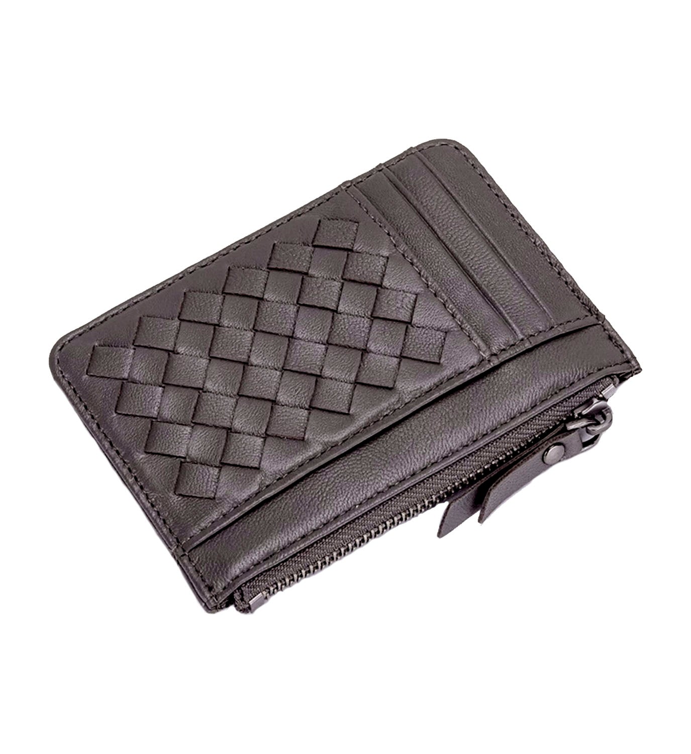 Woven Leather Card Wallet - DIGS