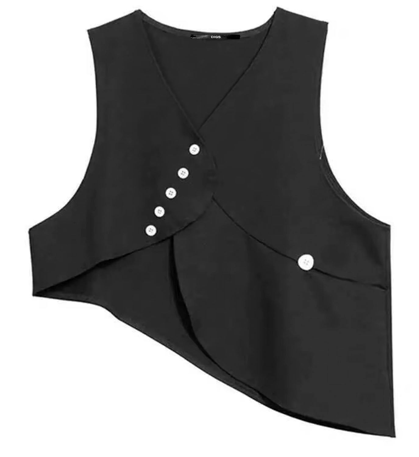 Diagonal Button Vest