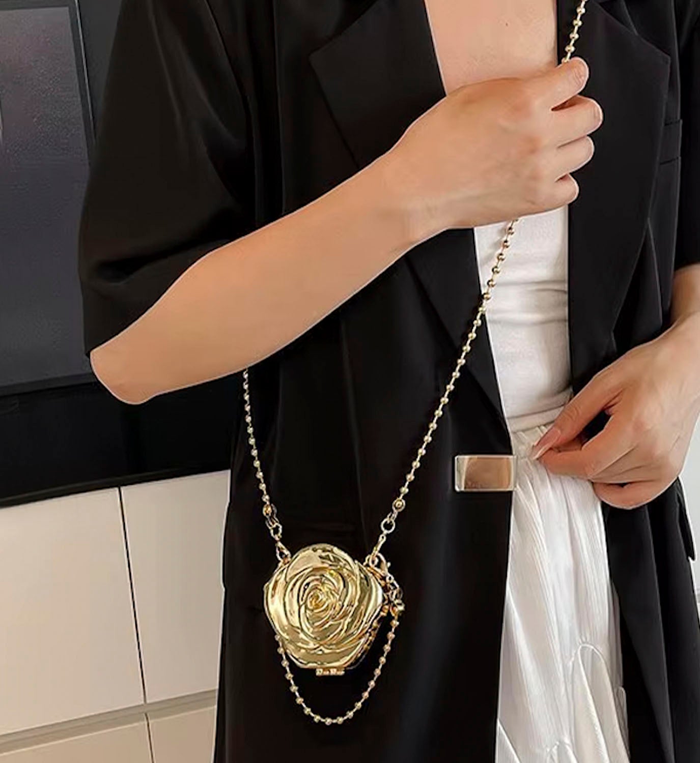 Camellia Crossbody Metal Bag - DIGS