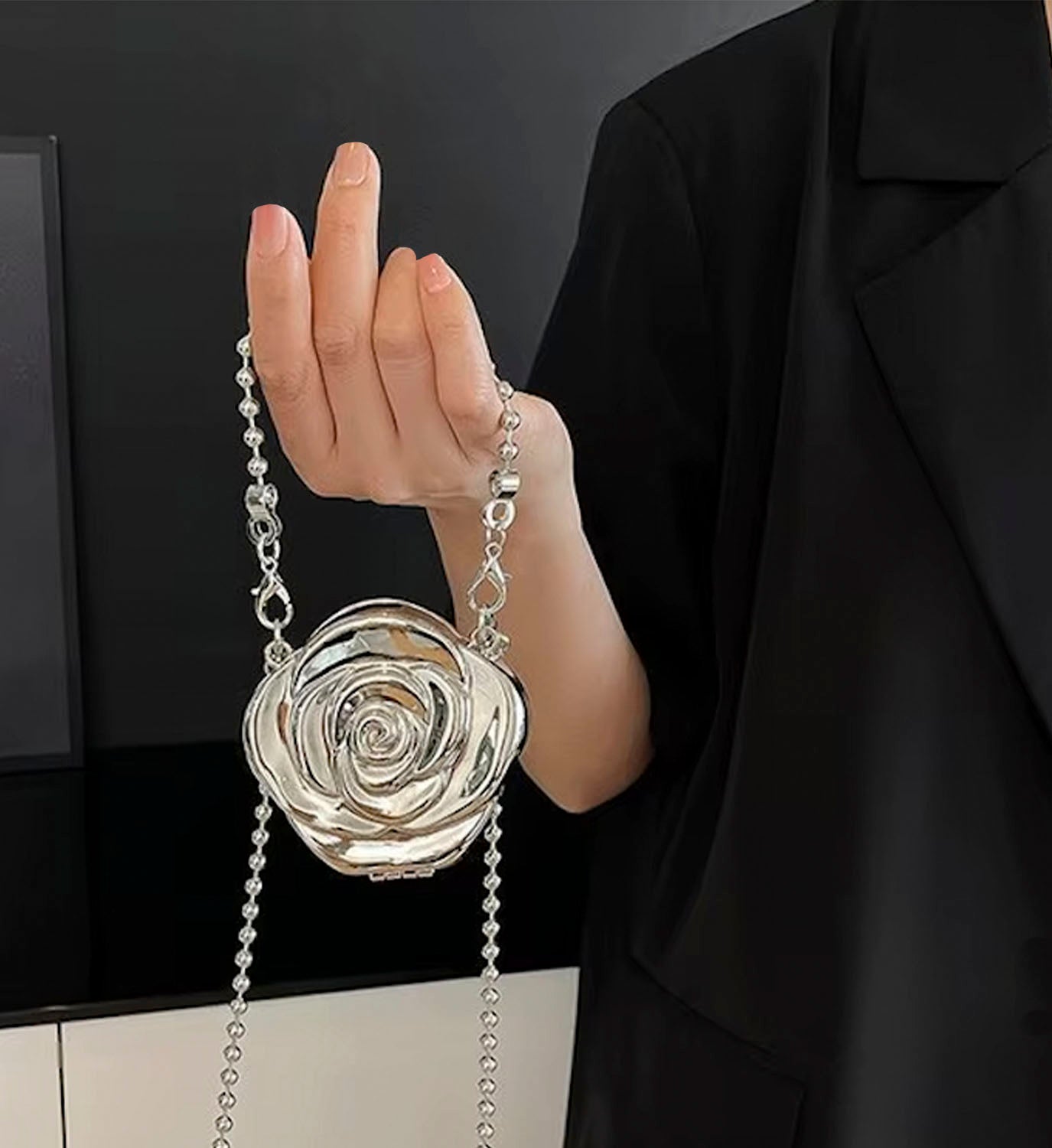 Camellia Crossbody Metal Bag - DIGS