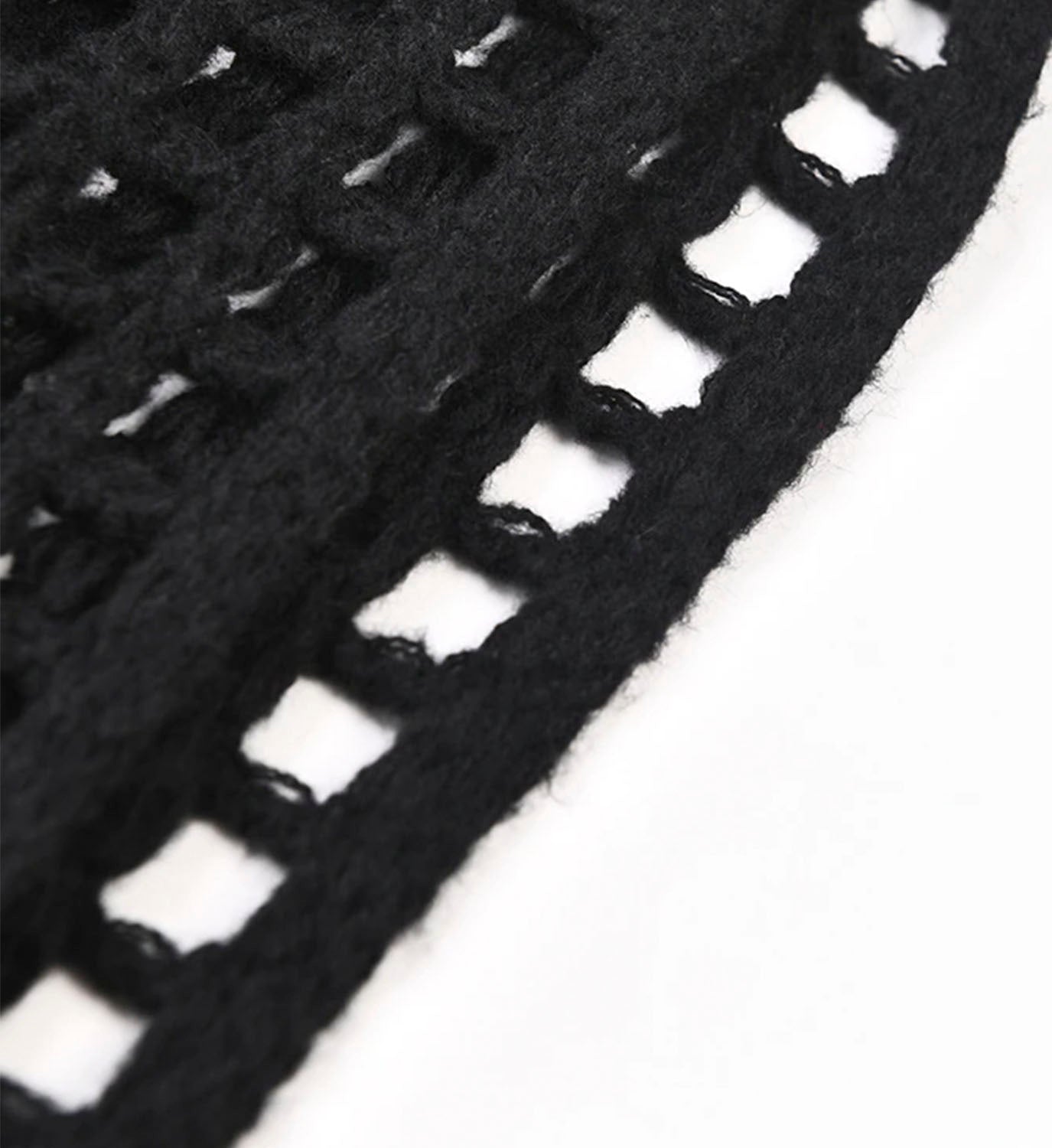 Crochet Slit Sweater - DIGS