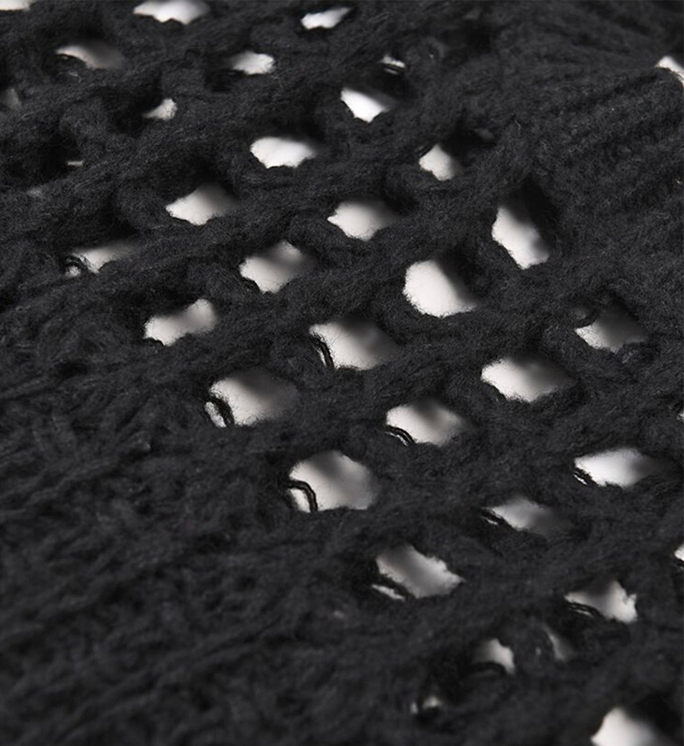 Crochet Slit Sweater - DIGS