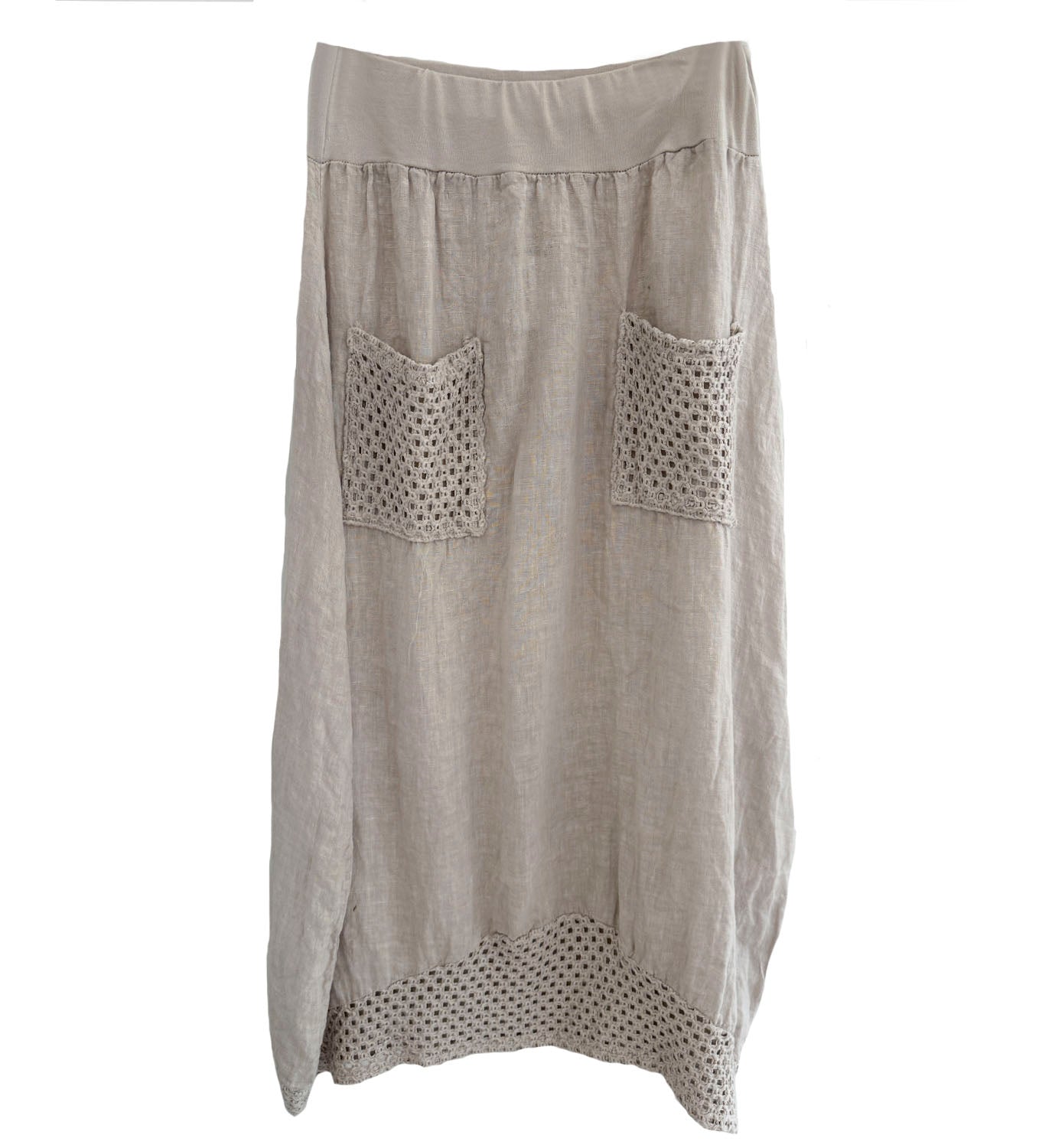 Linen Crochet Skirt