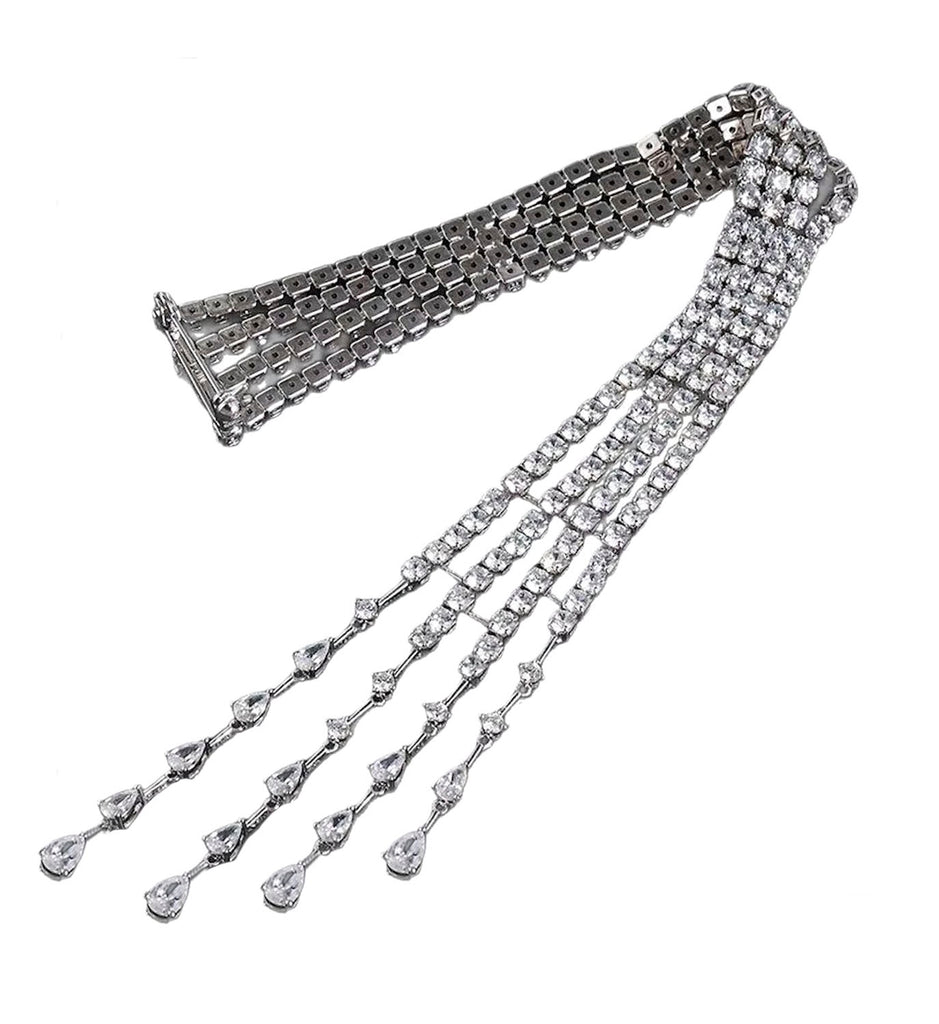 Draped Crystal Brooch