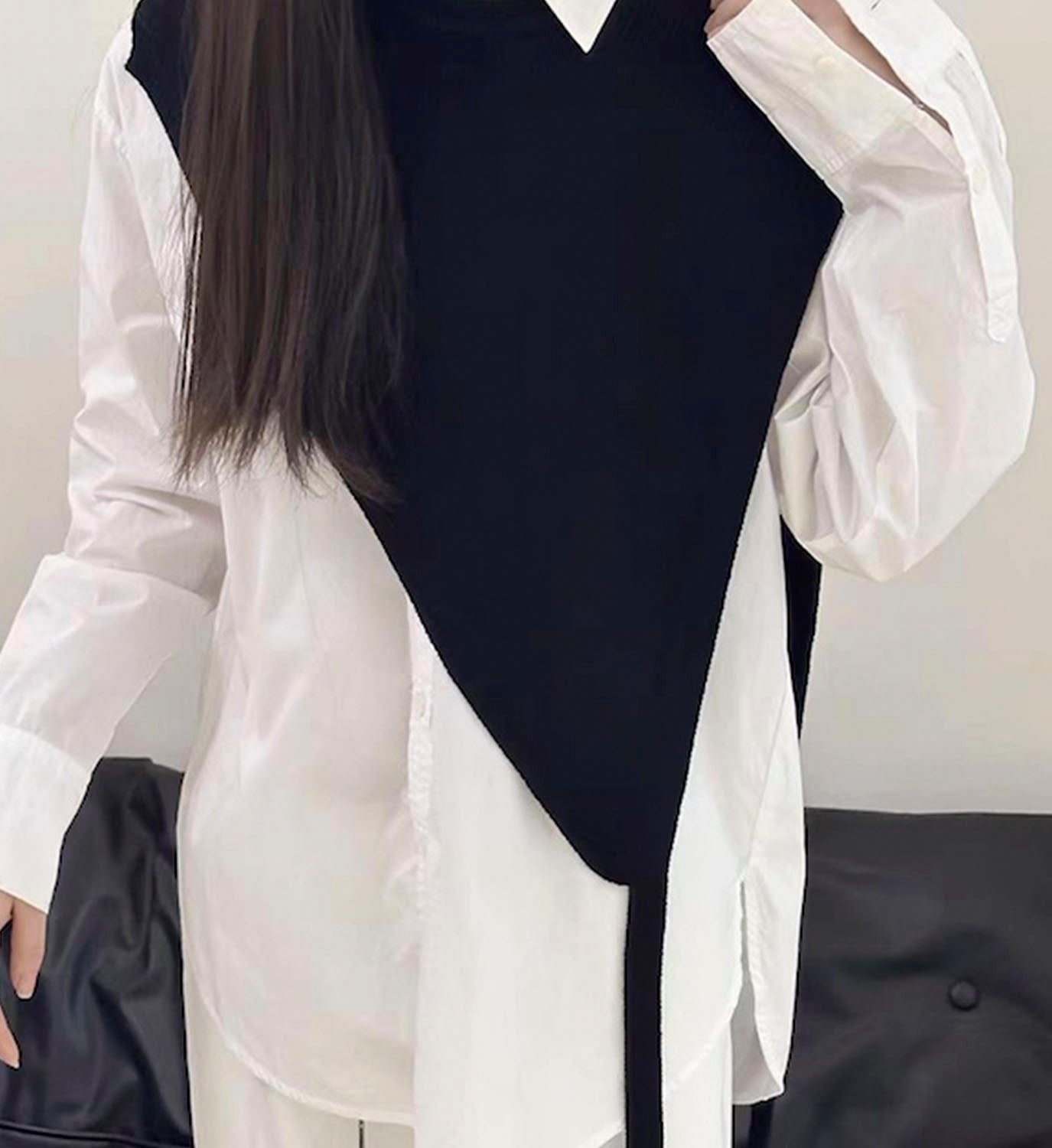 DIagonal Tie Sweater