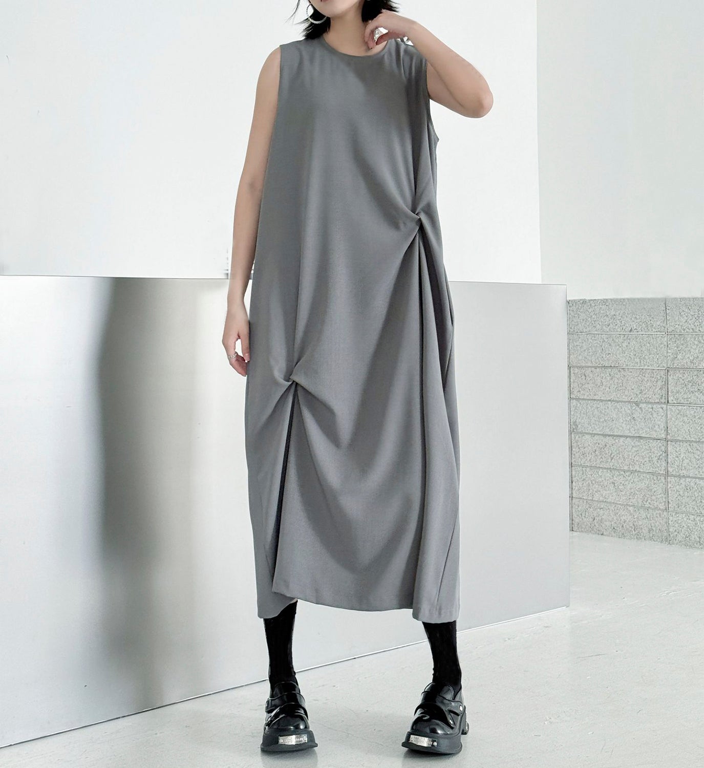 Pleat Twist Sheath Dress - DIGS