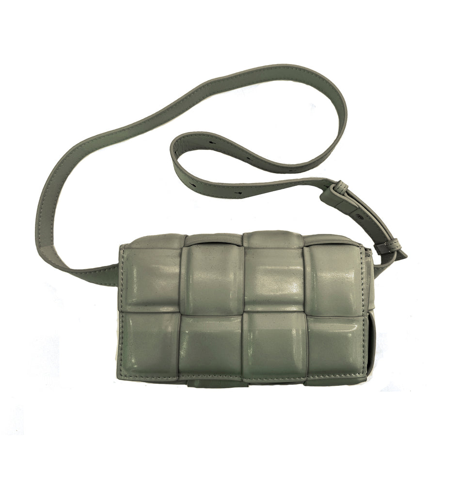 Woven Leather Clutch Bag