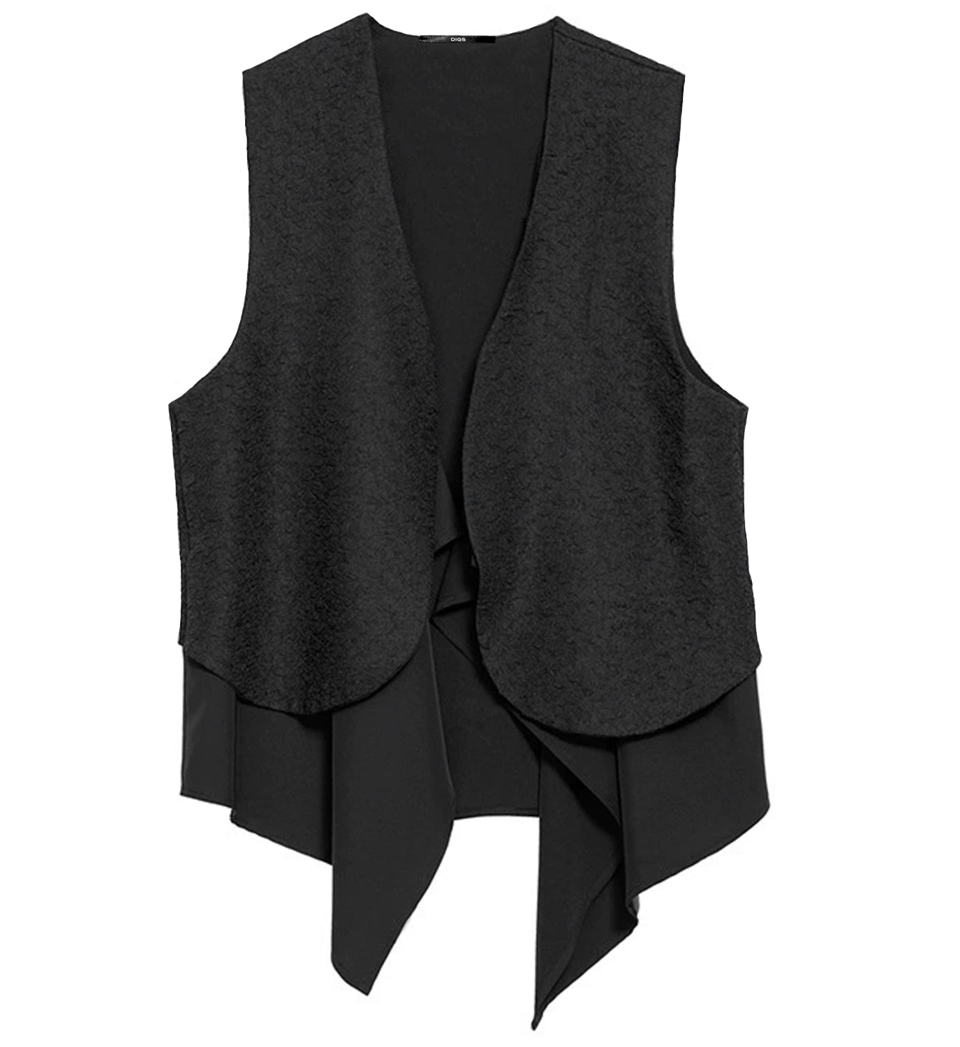 Layered vest by DIGS, featuring a stylish multi-layered design perfect for casual or layered fashion looks.