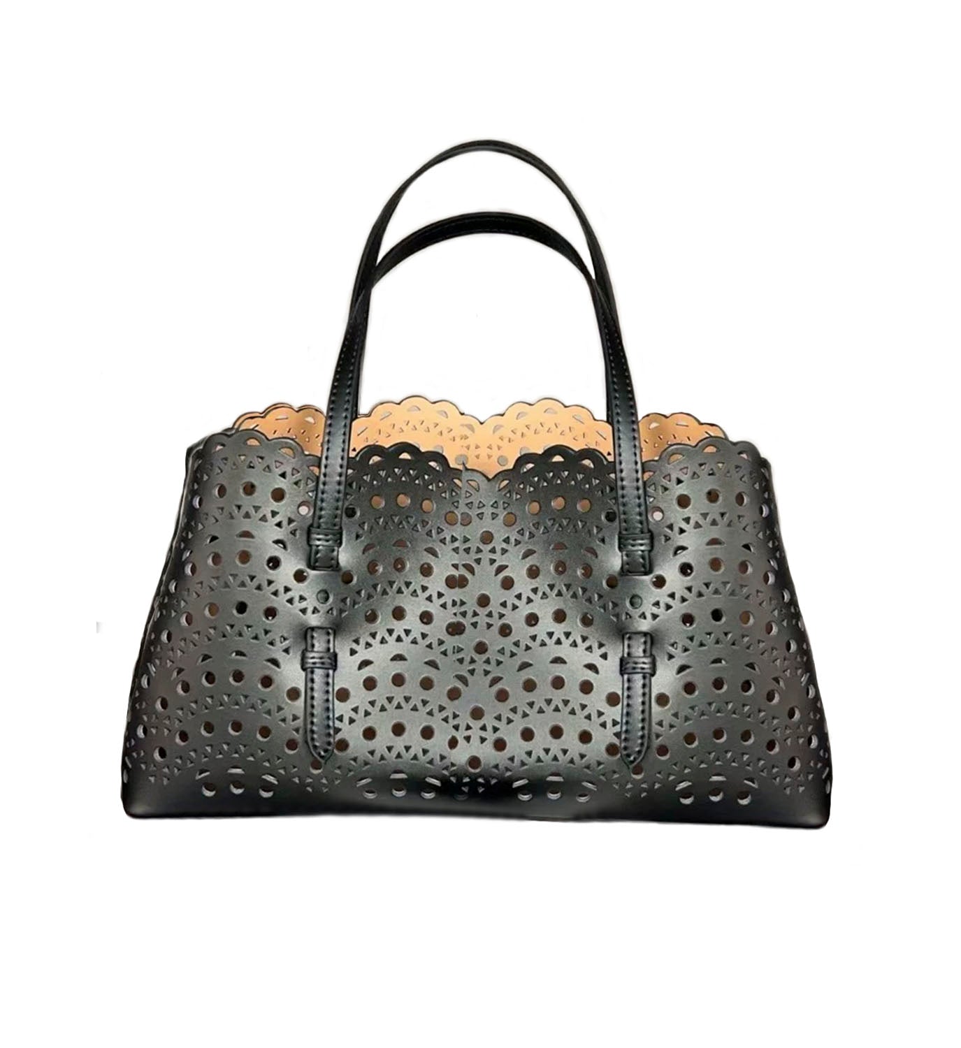 Cut Out Leather Bag Long