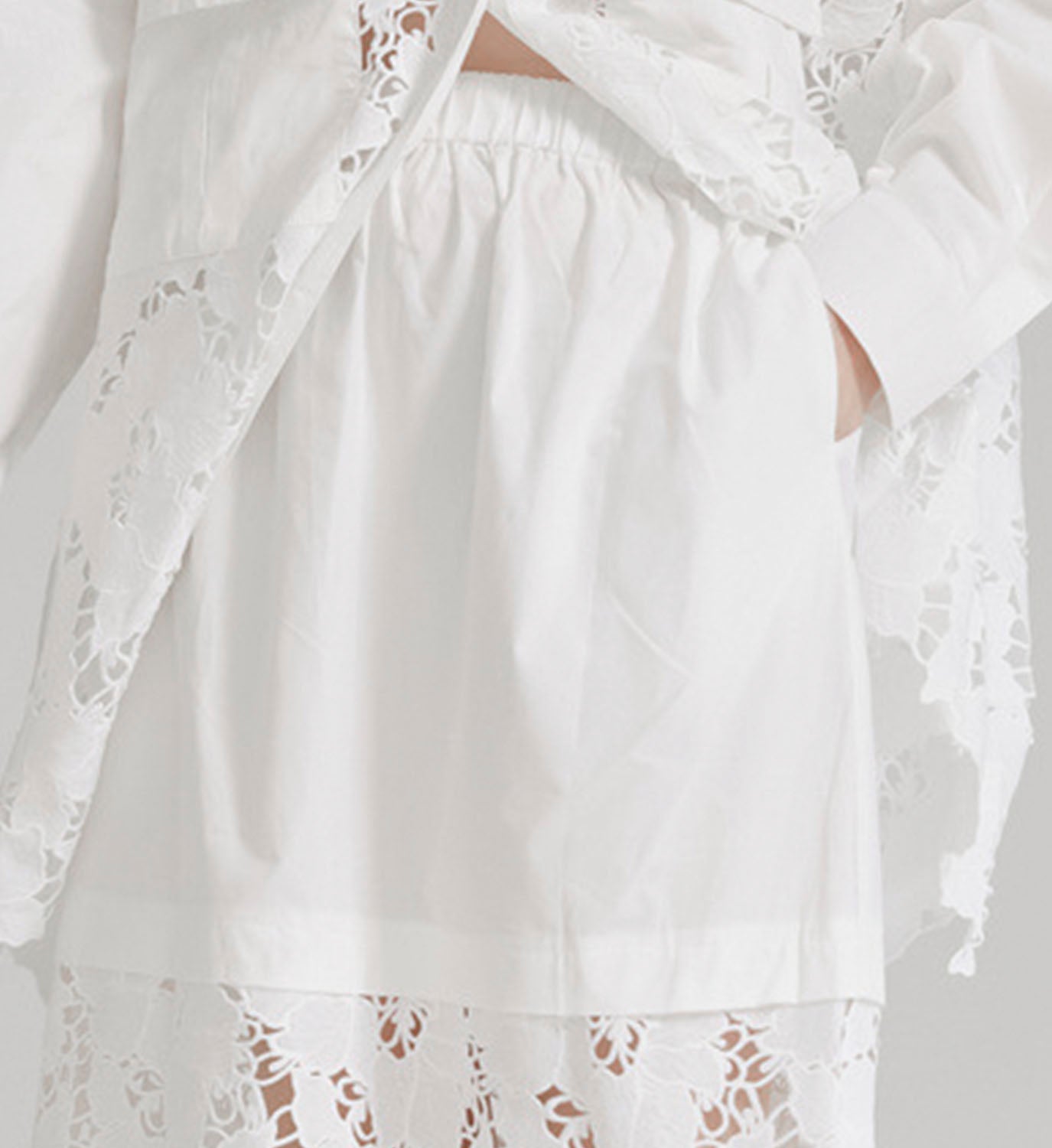 Poplin Lace Maxi Skirt - DIGS