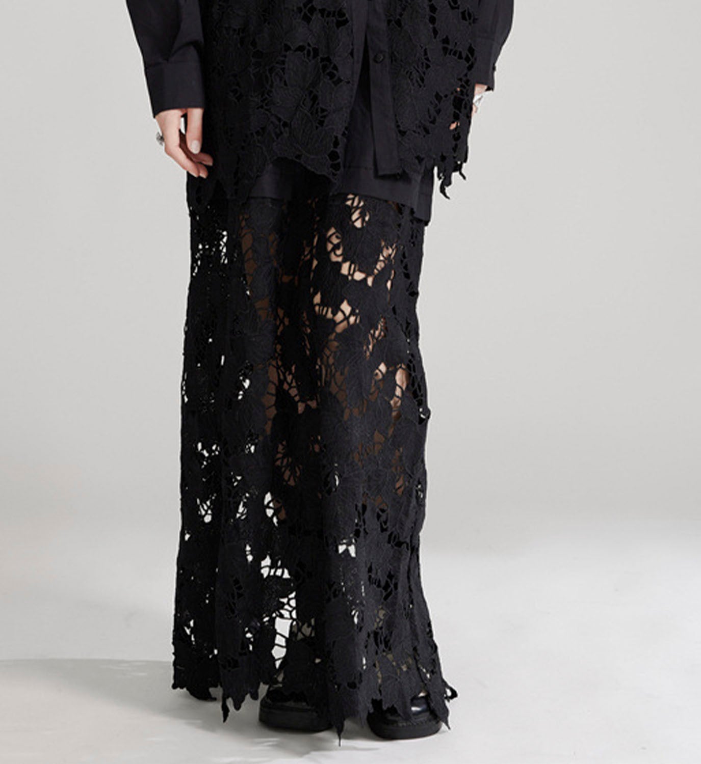 Poplin Lace Maxi Skirt - DIGS