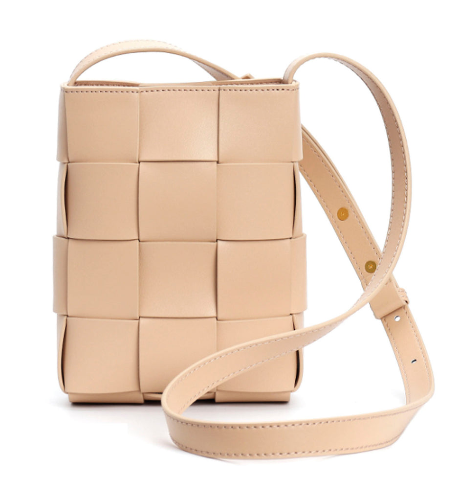 Vertical Woven Crossbody Bag