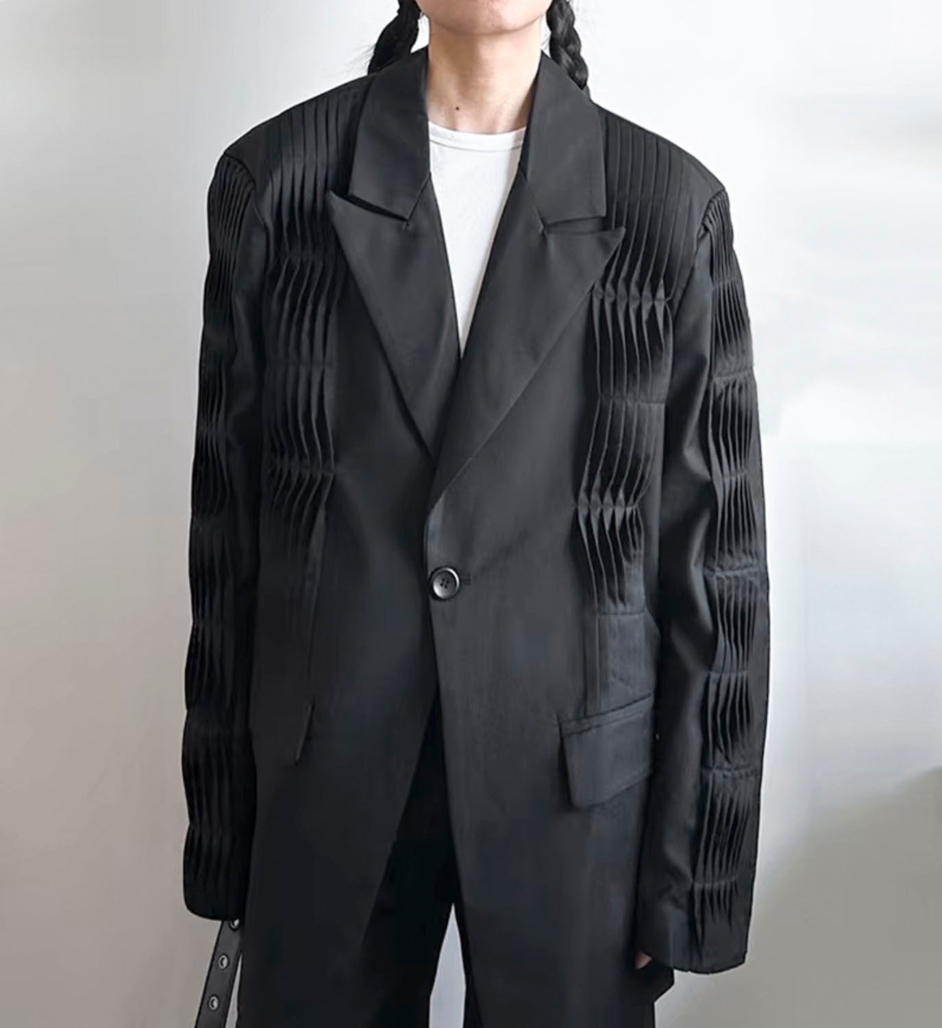 Multi Pleat Boyfriend Blazer - DIGS