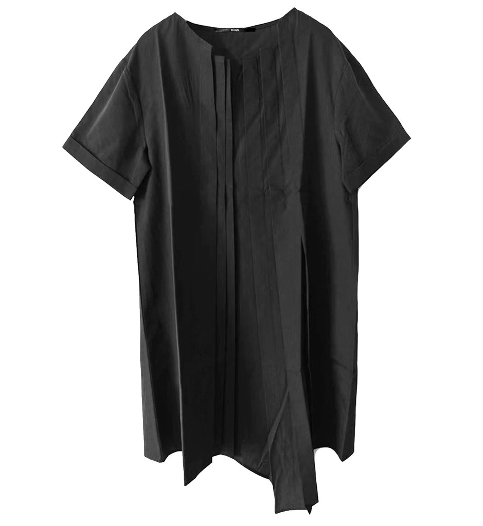 Poplin Pleated Short Dress