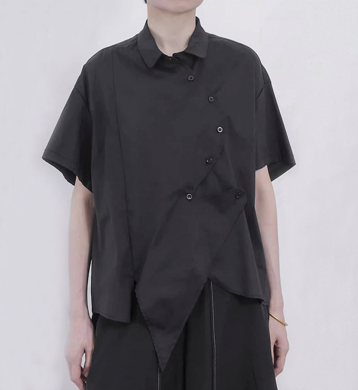 Light blue DIGS poplin point shirt with a classic collar and button front, shown on a hanger.