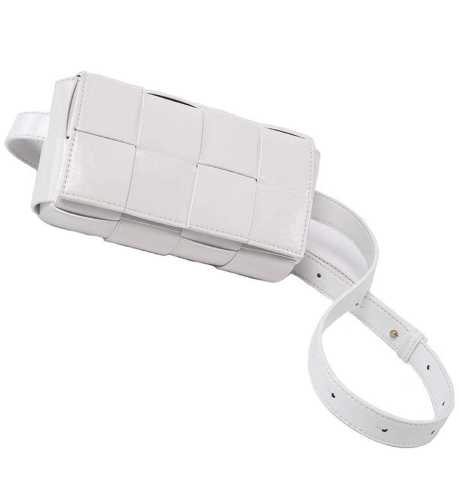 Polished Leather Woven Bag