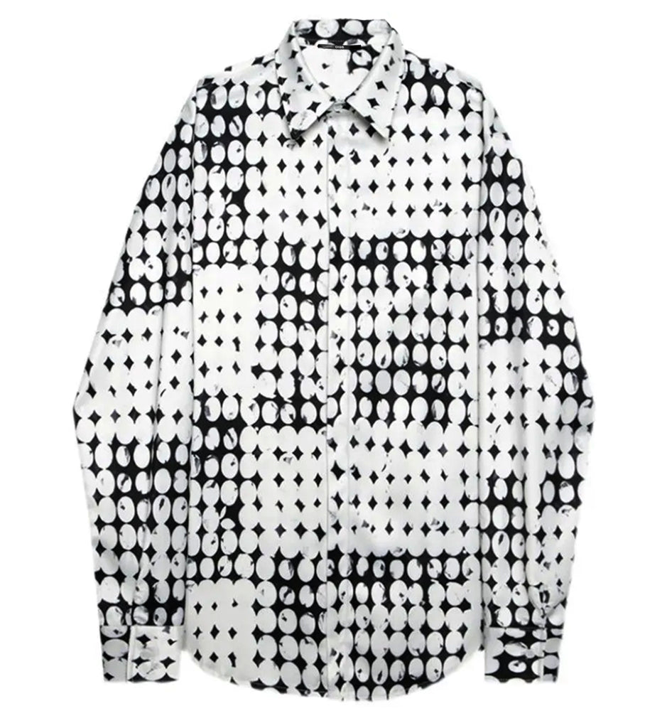 Printed Dot Button Shirt