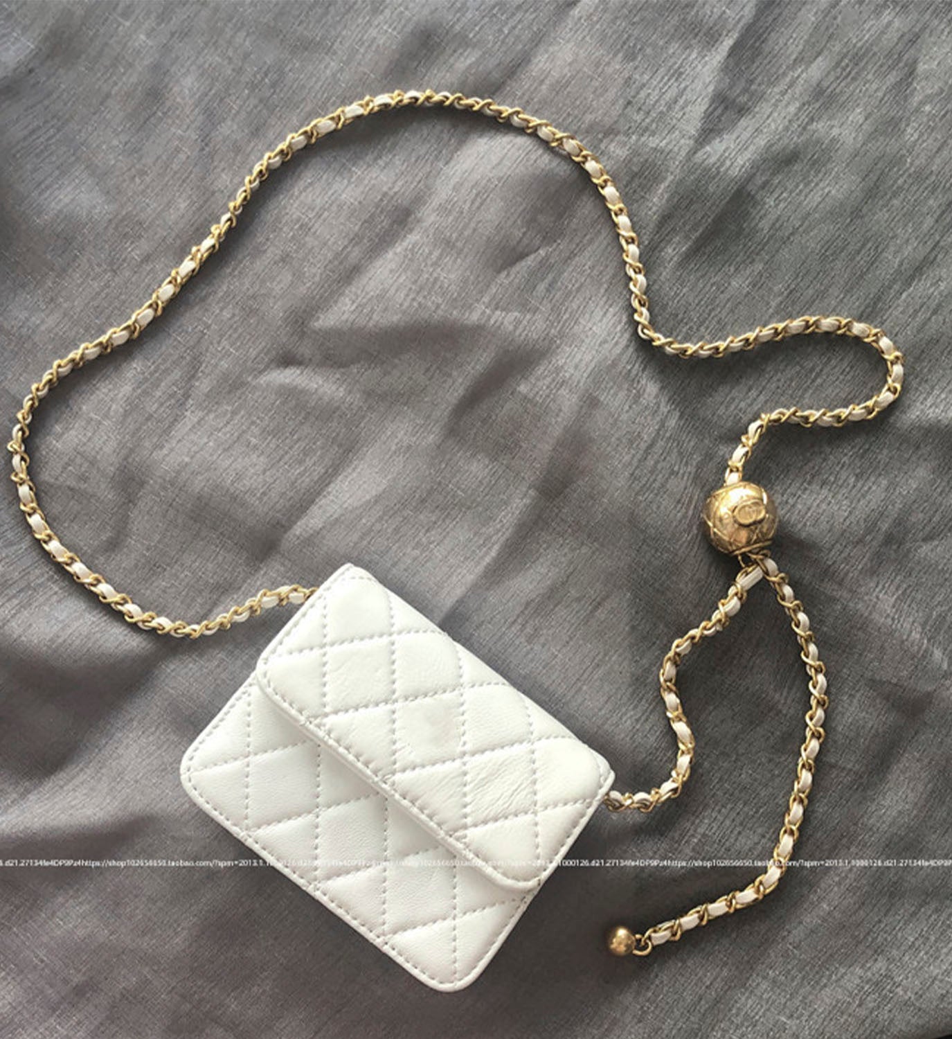 Leather Mini Quilt Chain Bag