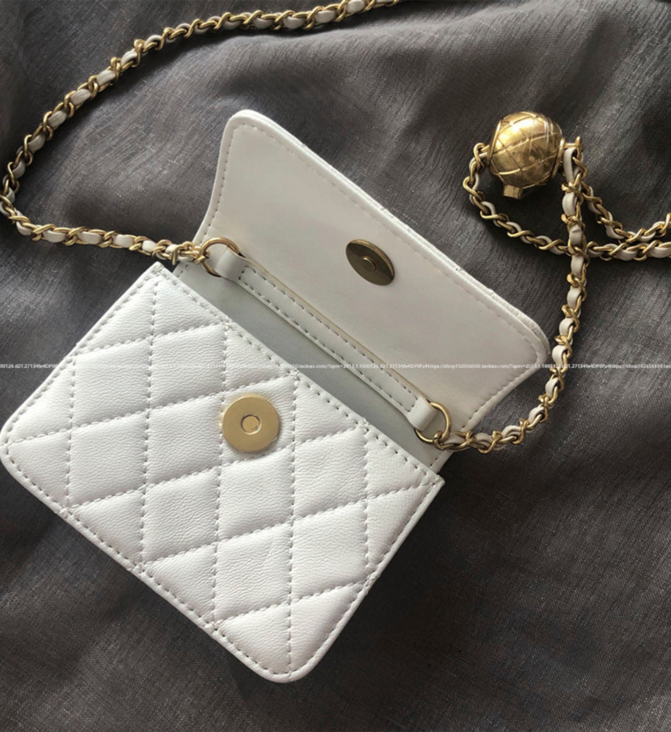 Leather Mini Quilt Chain Bag