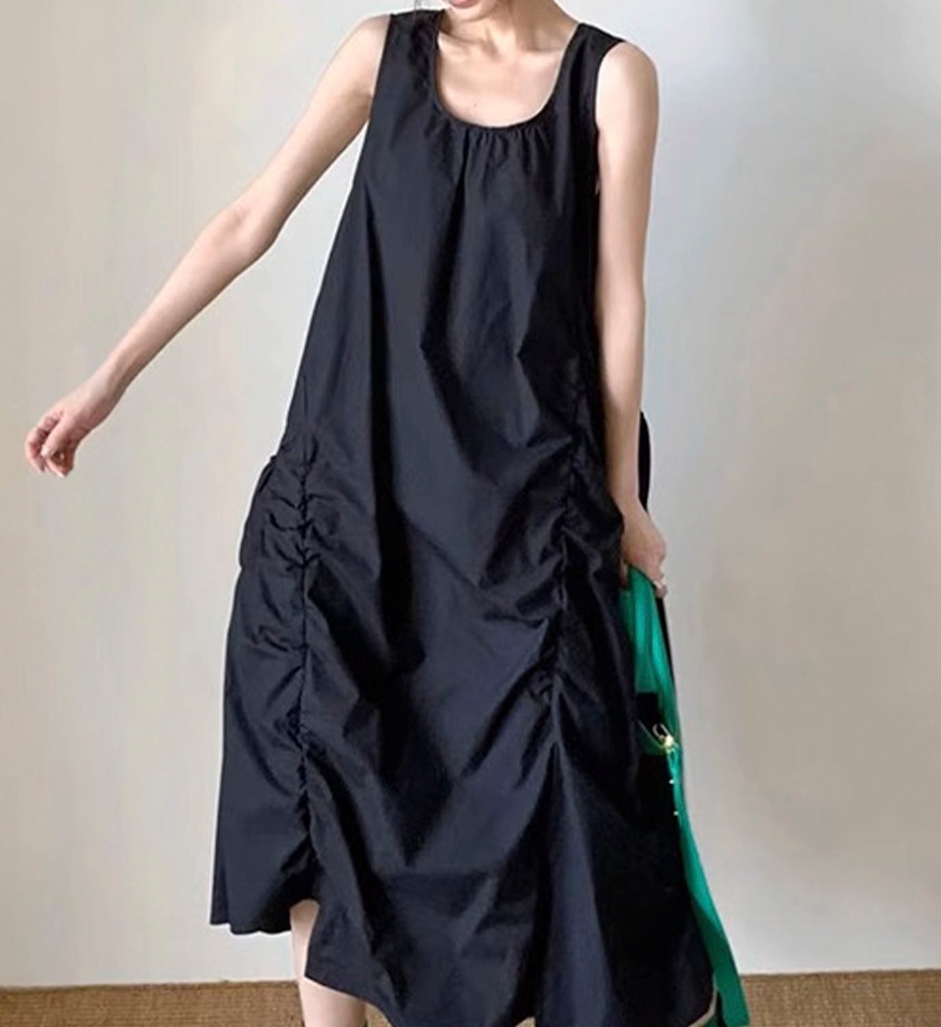 Ruched Poplin Dress - DIGS