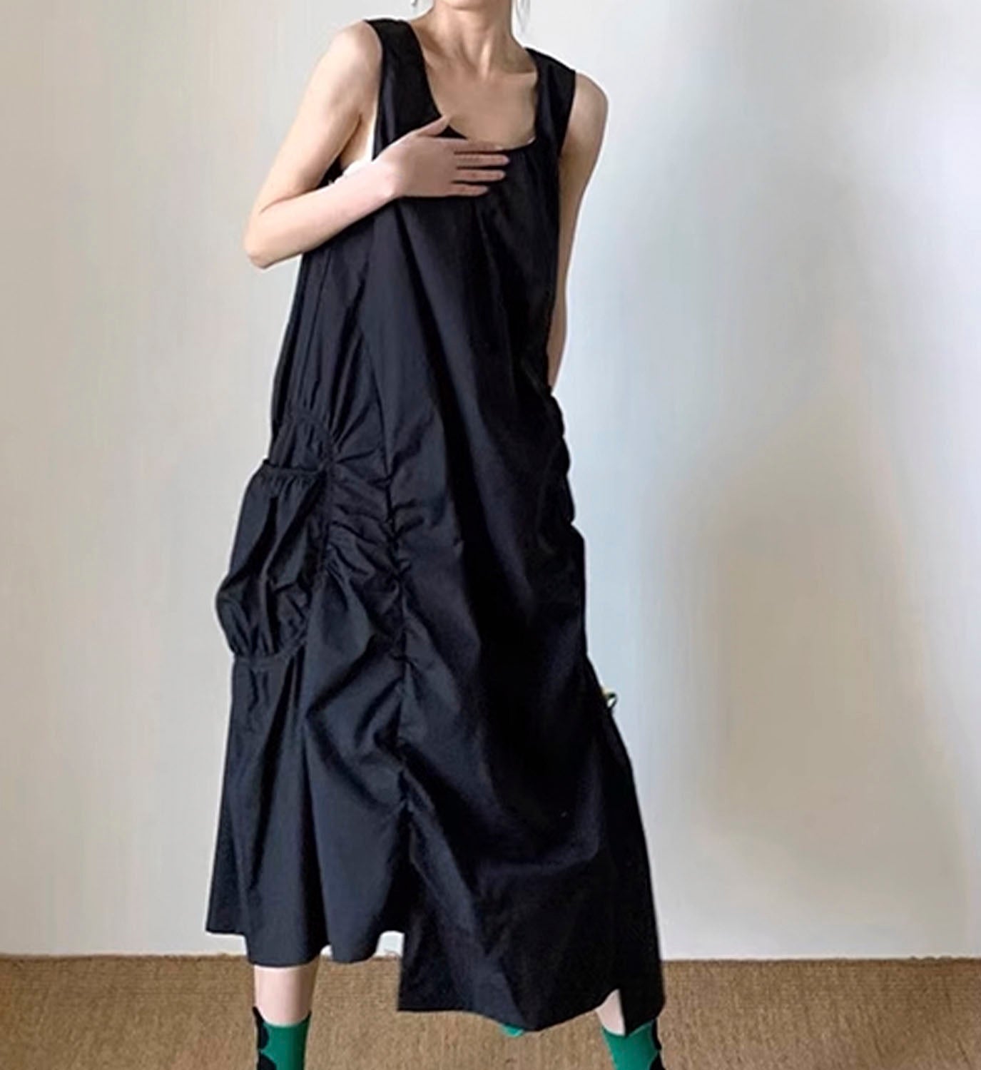 Ruched Poplin Dress - DIGS