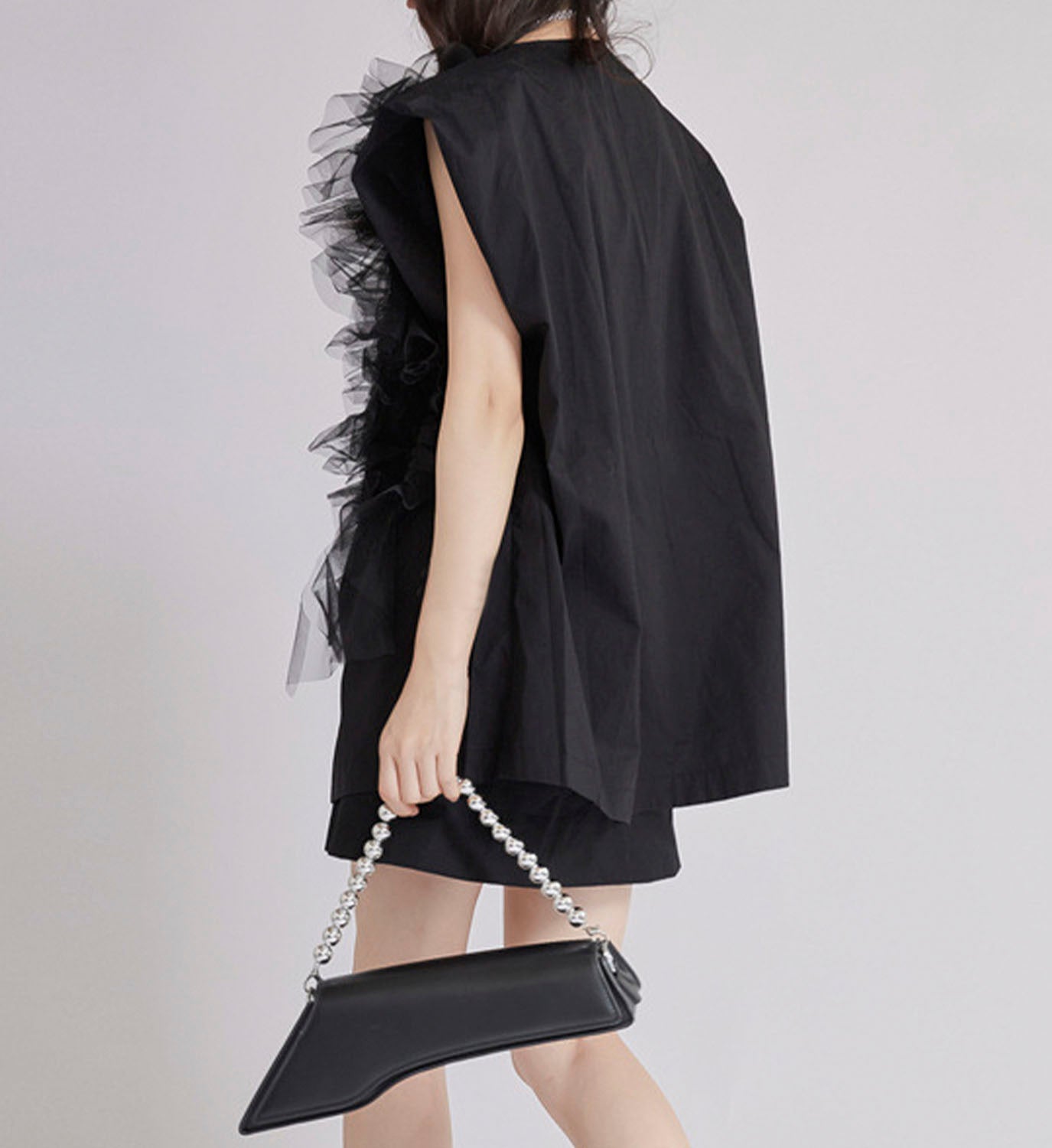 Tulle Ruffle Popln Shirt - DIGS