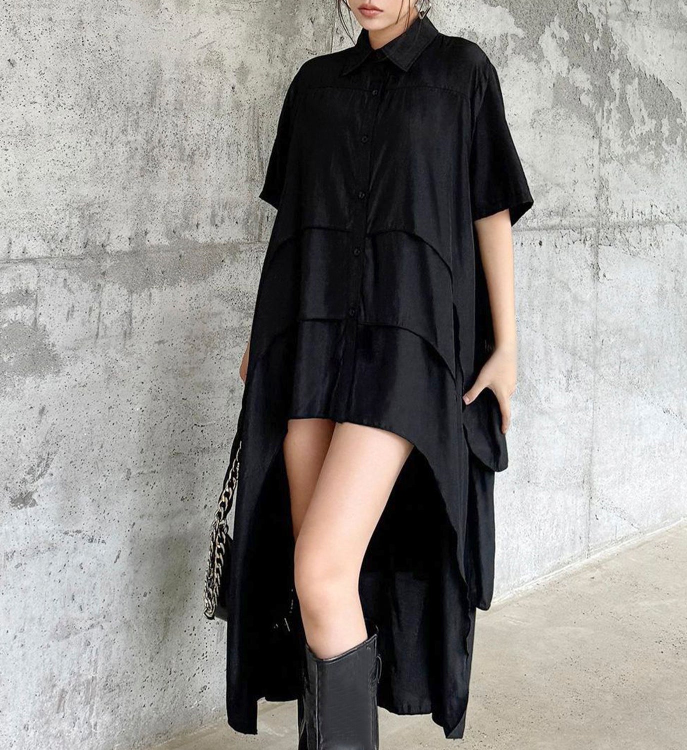 Hi-Lo Ruffled Top - DIGS