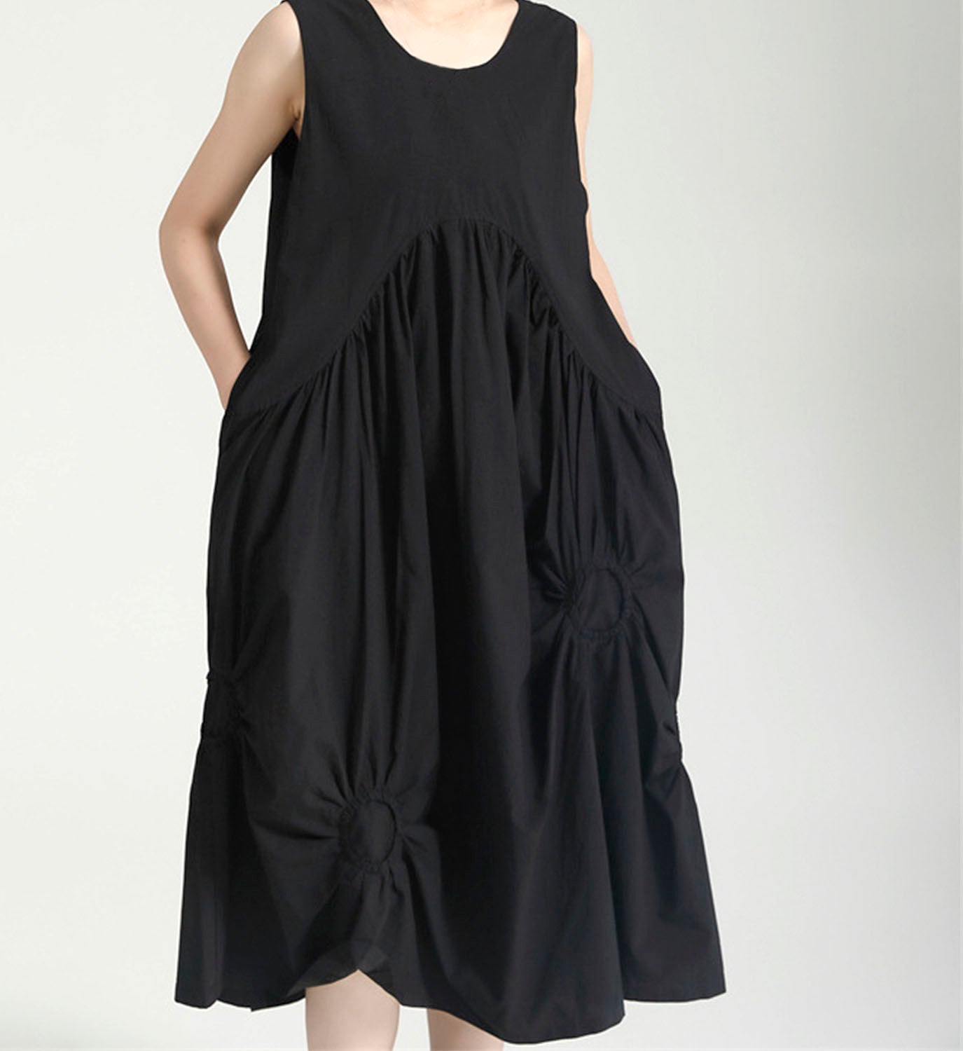 Tie Back Ruched Dress
