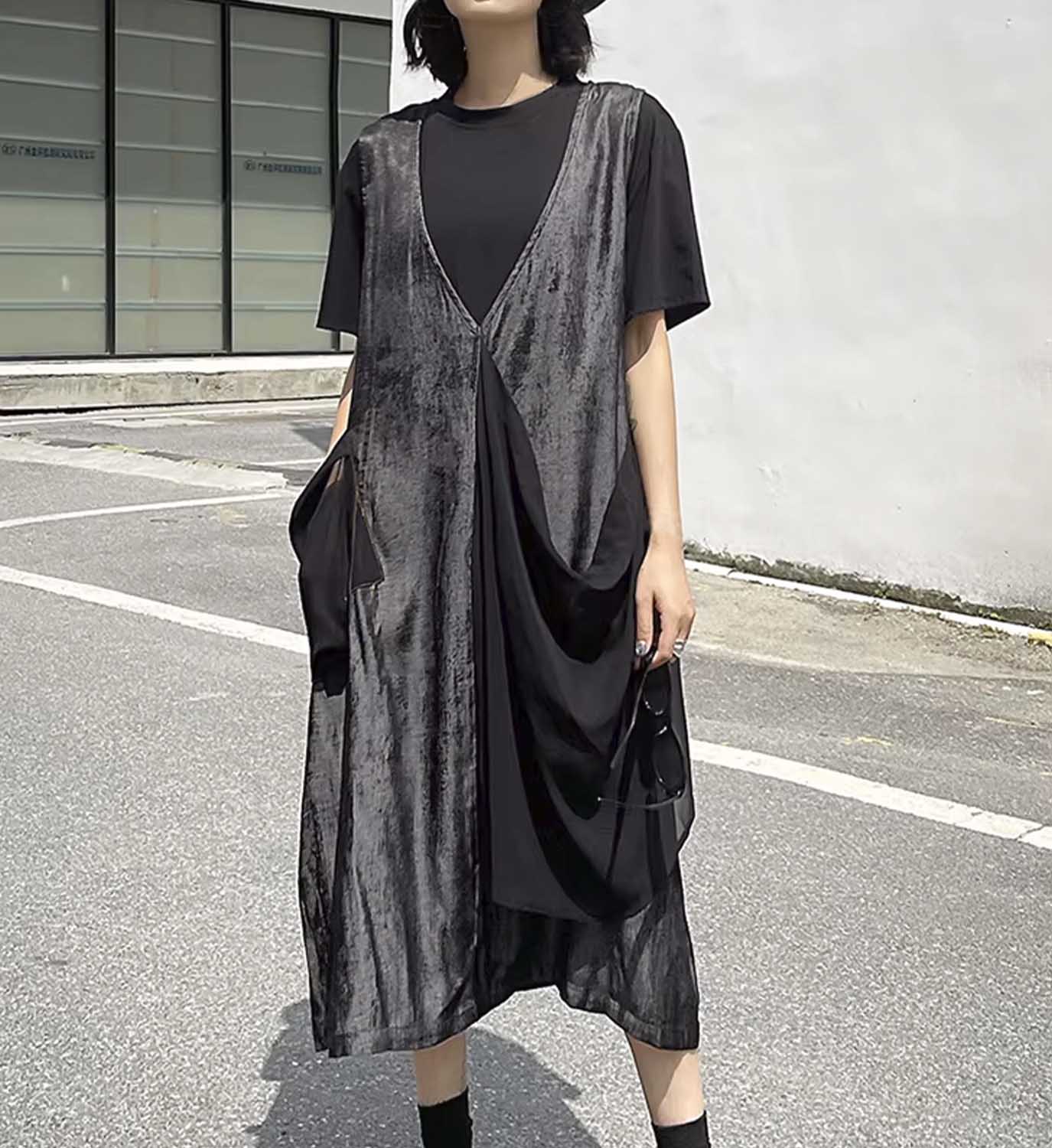 Low V Neck Dress - DIGS