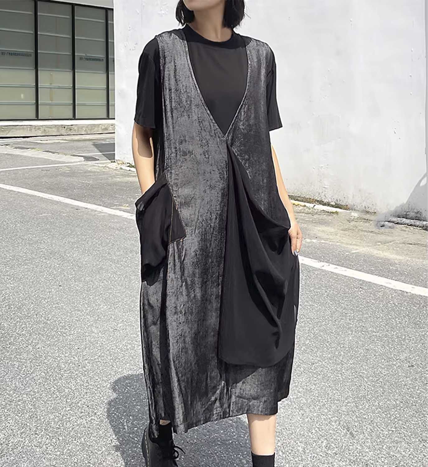 Low V Neck Dress - DIGS