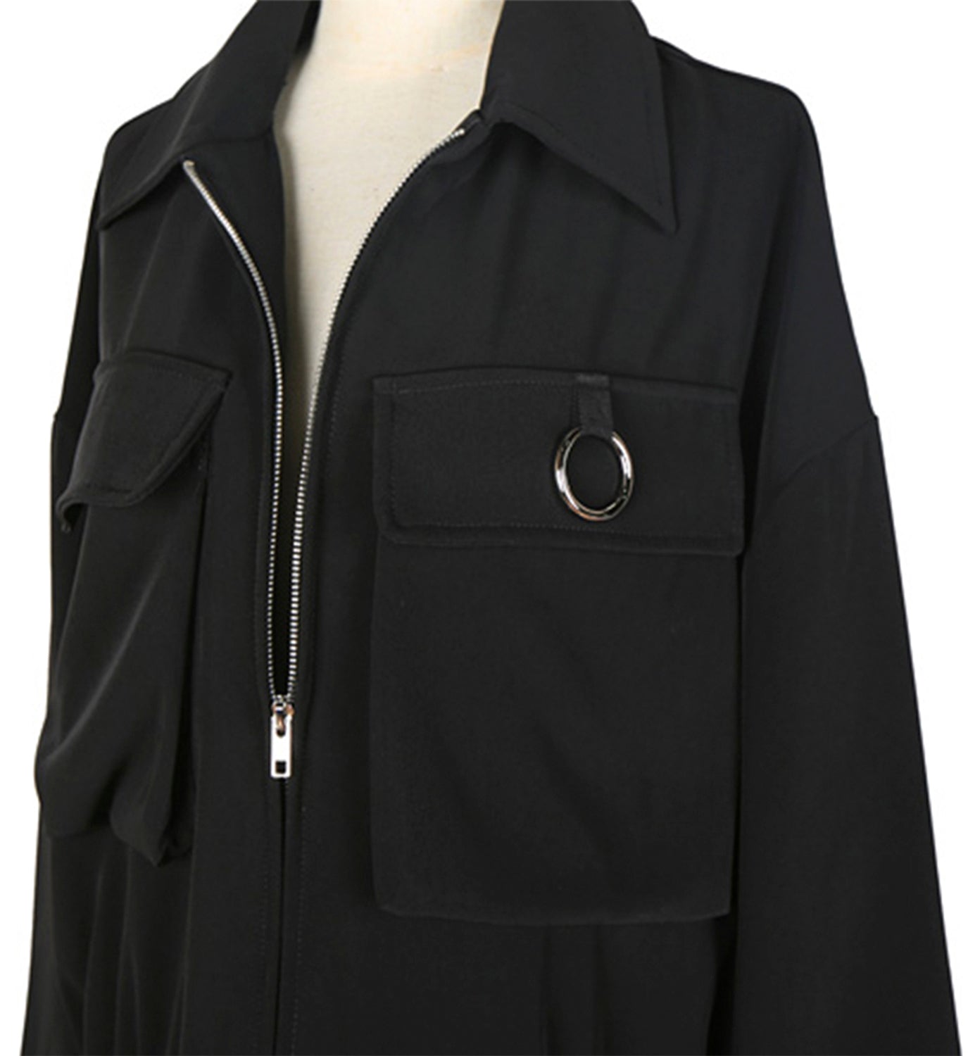 Shirred Zip Jacket