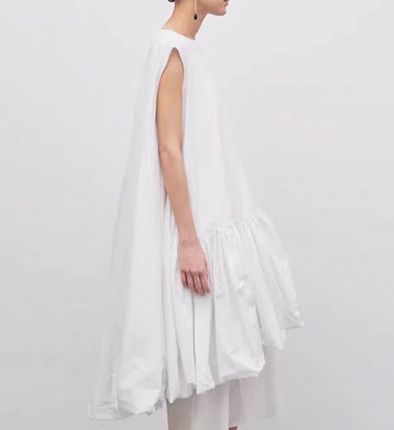 Poplin Shirred Bubble Dress - DIGS