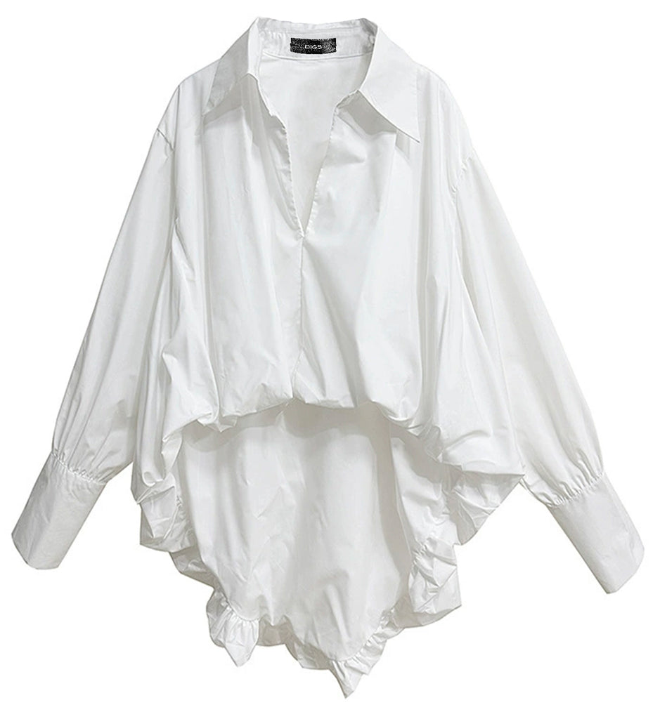 Hi-Lo Shirred Shirt