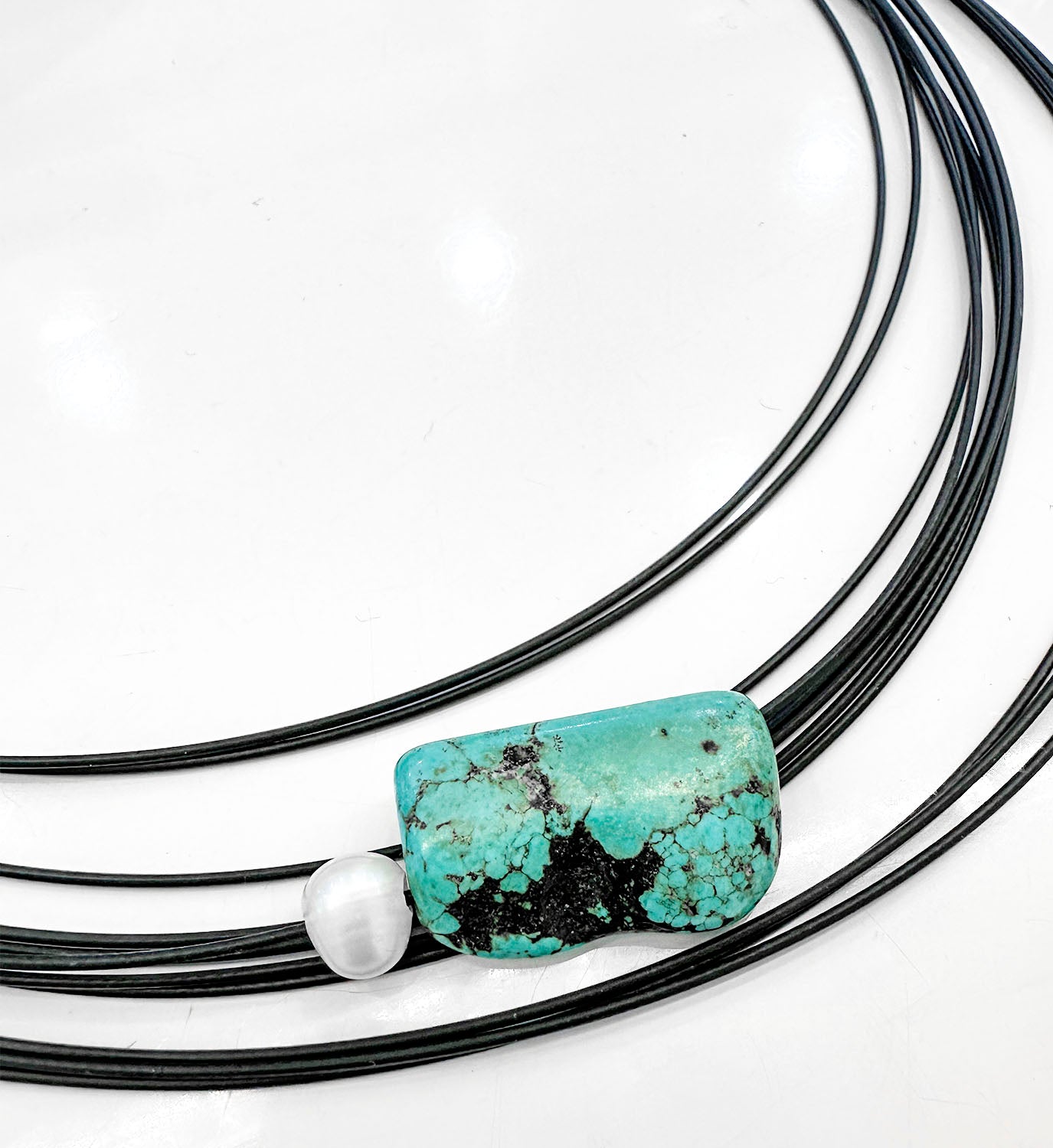Rubber Turquoise Necklace