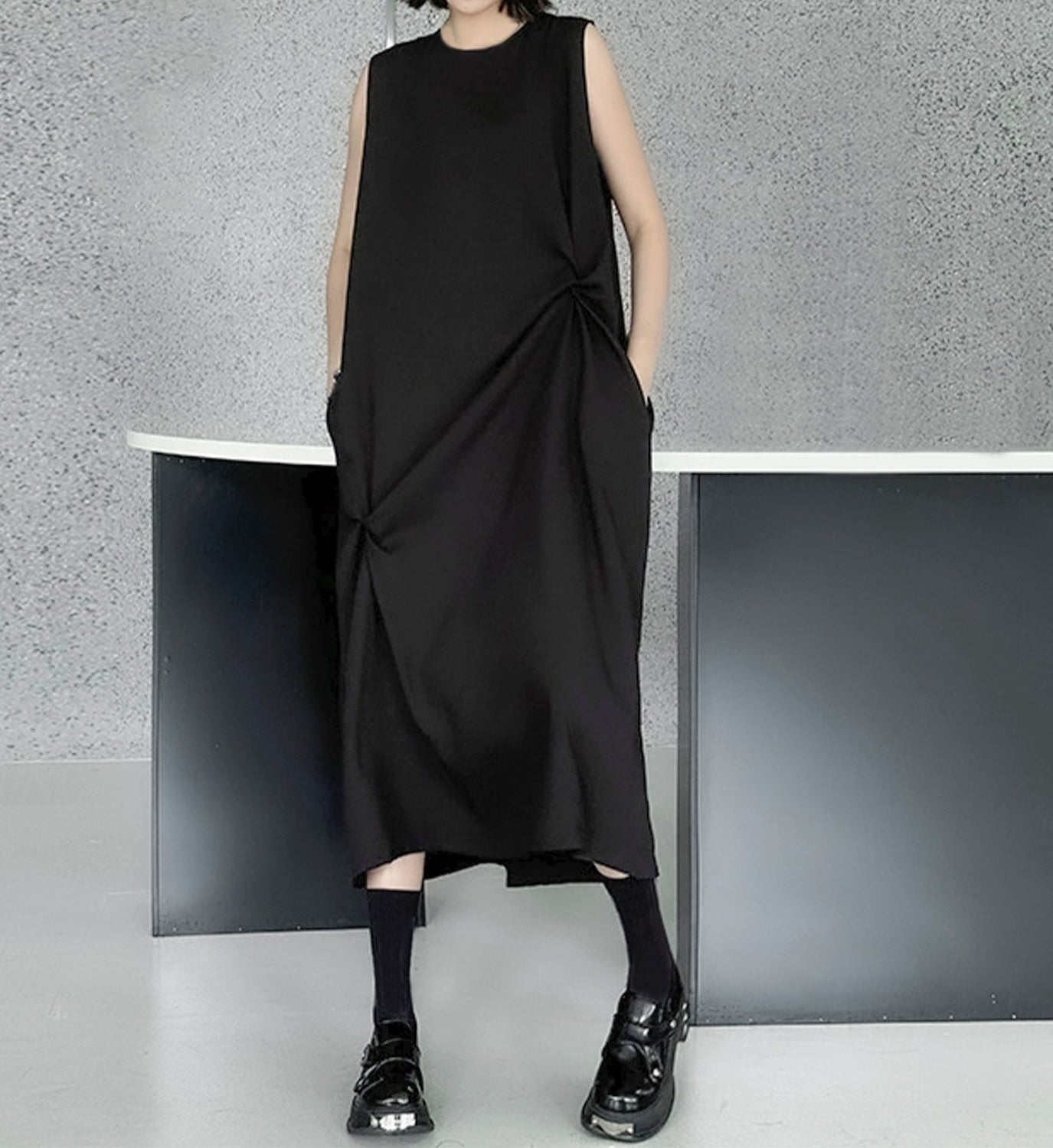 Pleat Twist Sheath Dress - DIGS