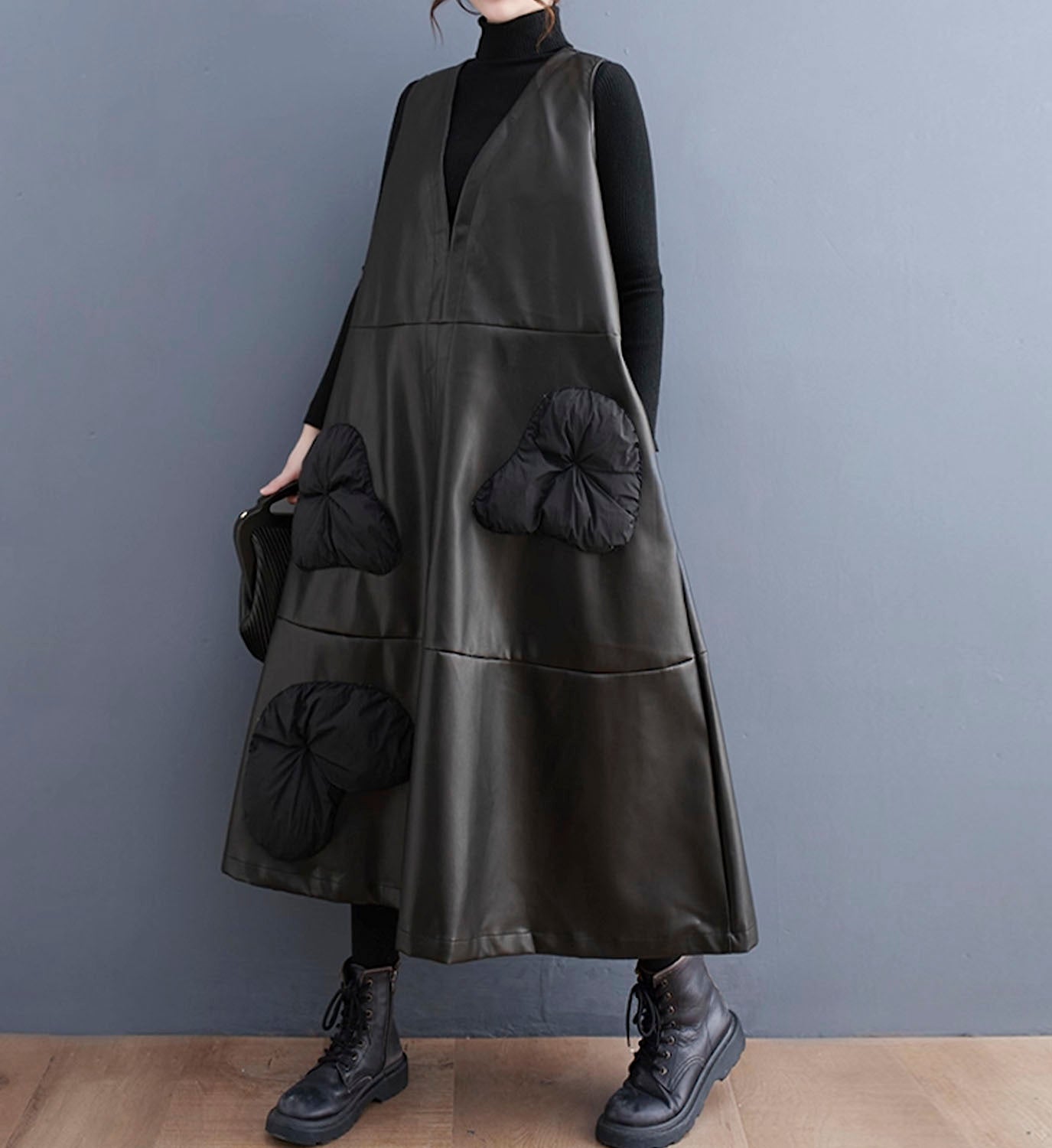 Leather Long Vest