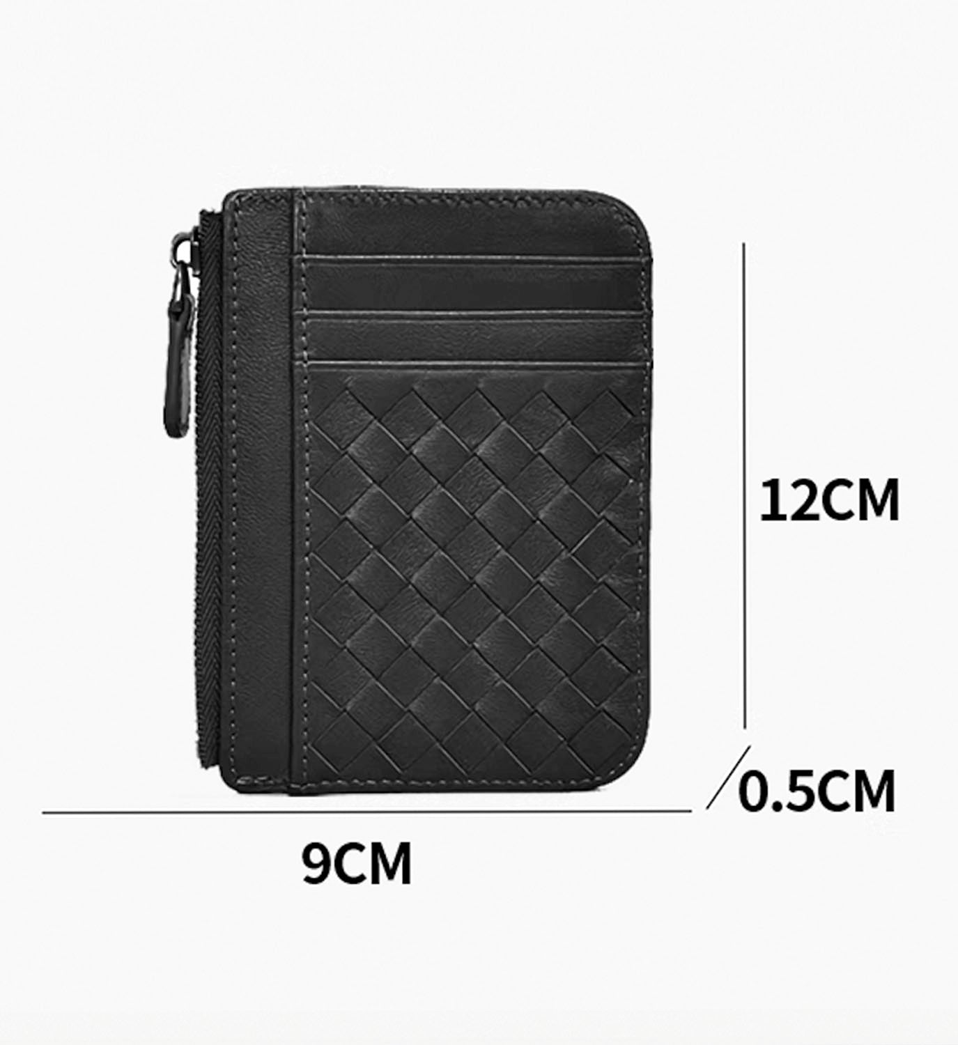 Woven Leather Card Wallet - DIGS