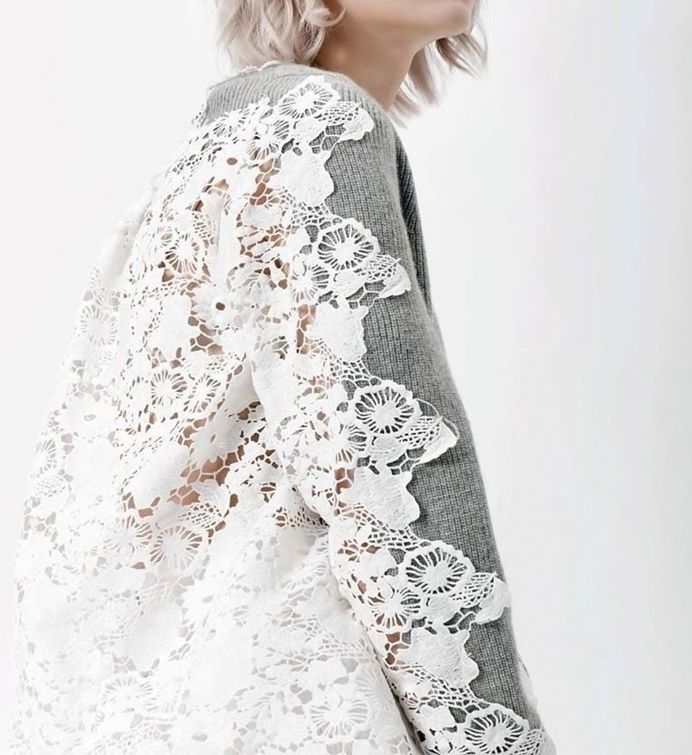 Lace Button Sweater - DIGS