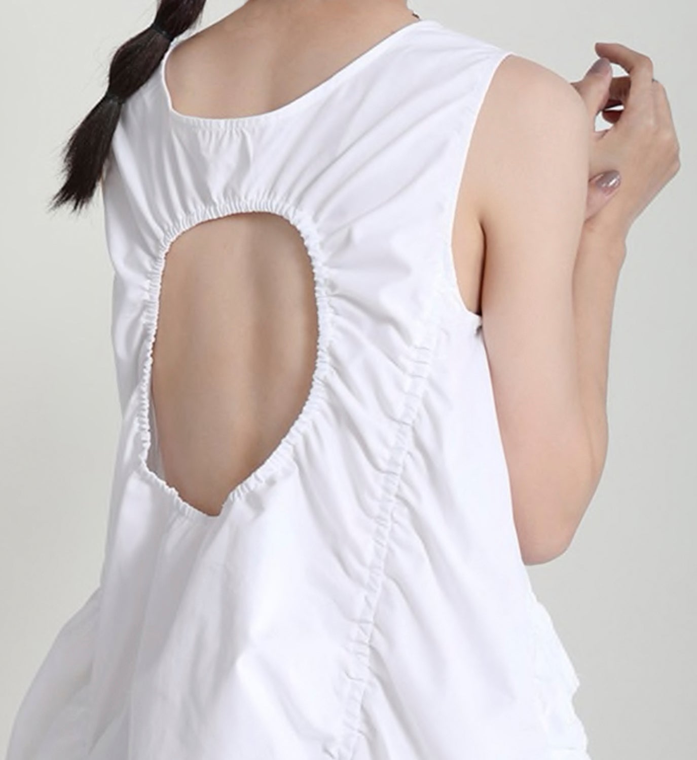 Open Back Ruched Dress