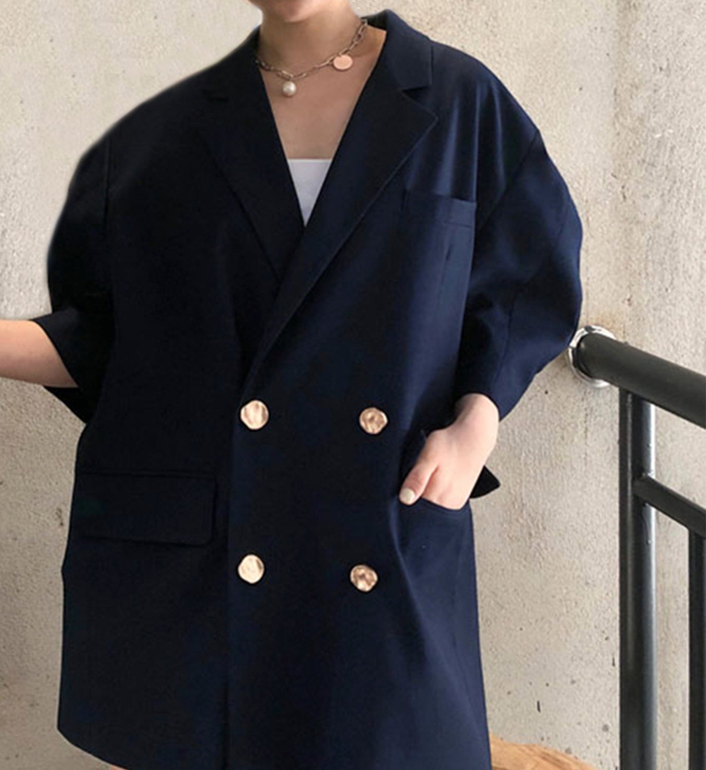 Puff Sleeve Double Breasted Blazer